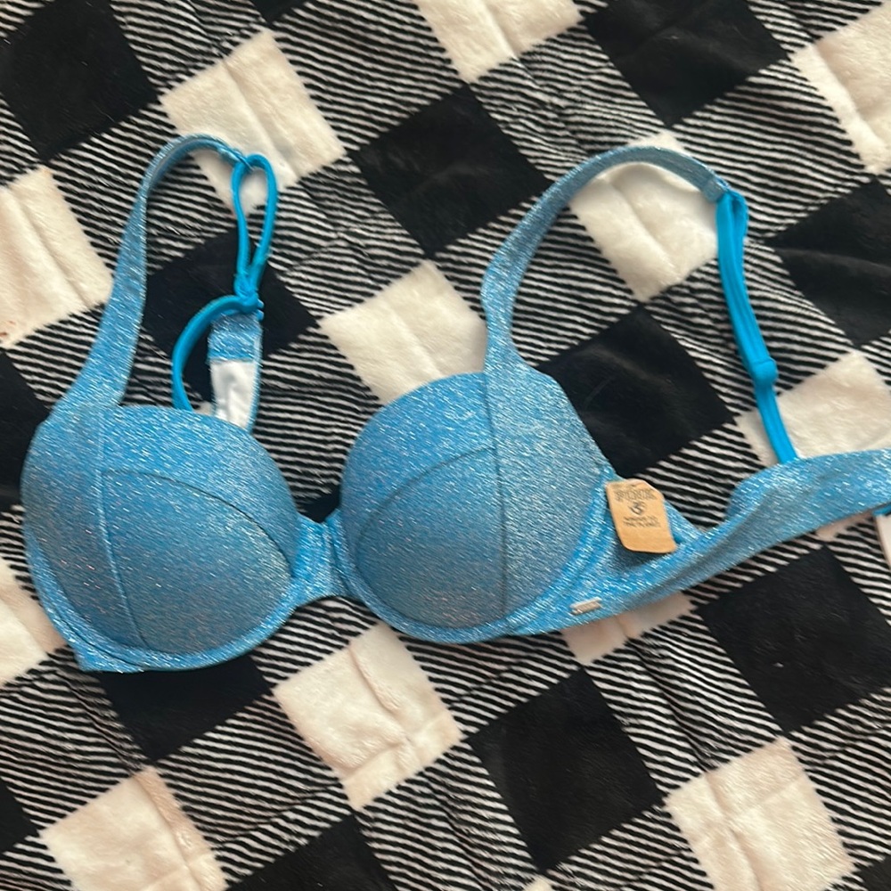 PINK Sparkling Blue Women's push-up bathing suit